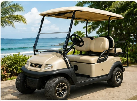 Club Car 4 passenger golf cart rental in Guanacaste