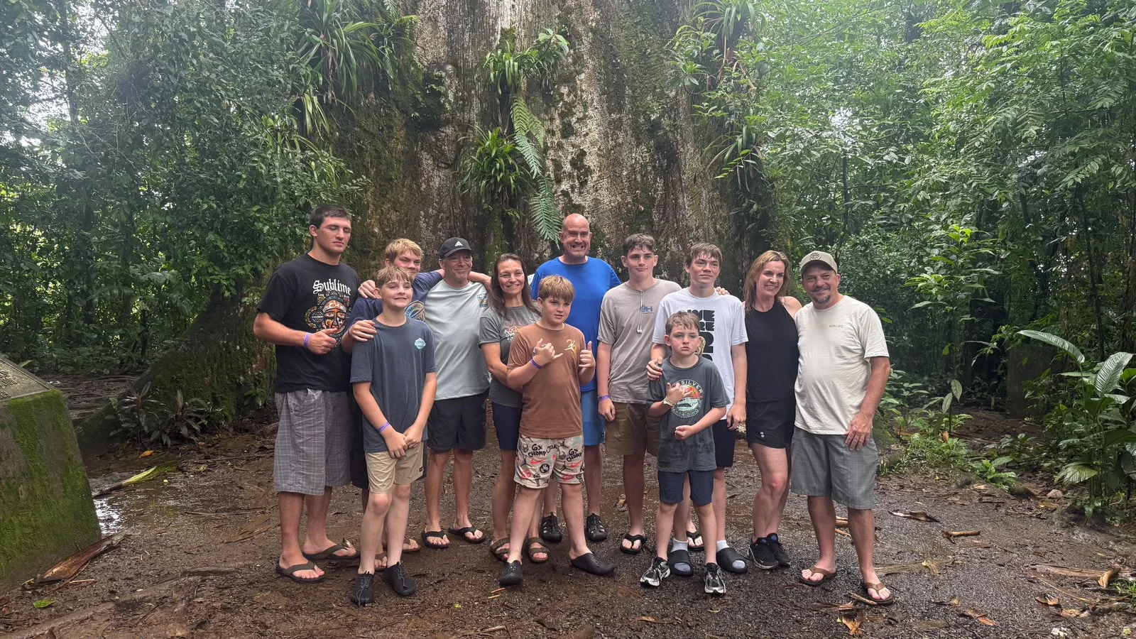 Private tour group exploring the rainforest in Costa Rica